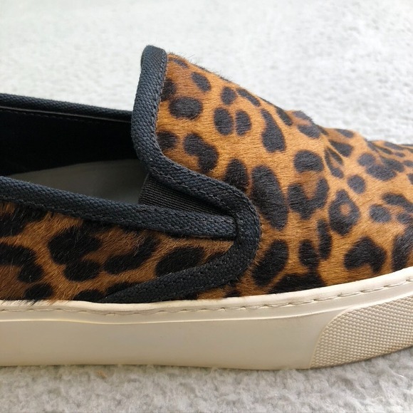 Saint Laurent Ponyhair Calf Sneakers Womens 38.5 8.5 Slip On Comfort Streetwear - Picture 12 of 13